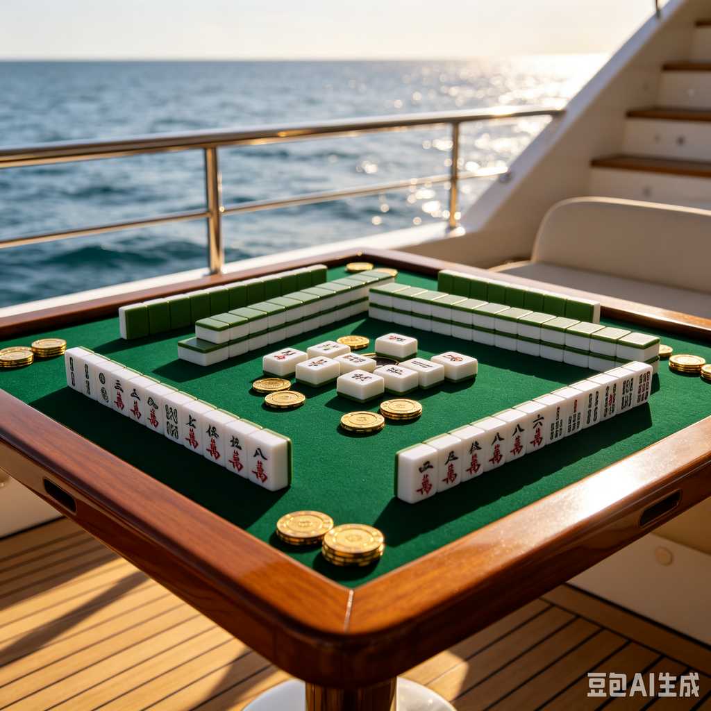 gradient green mahjong set